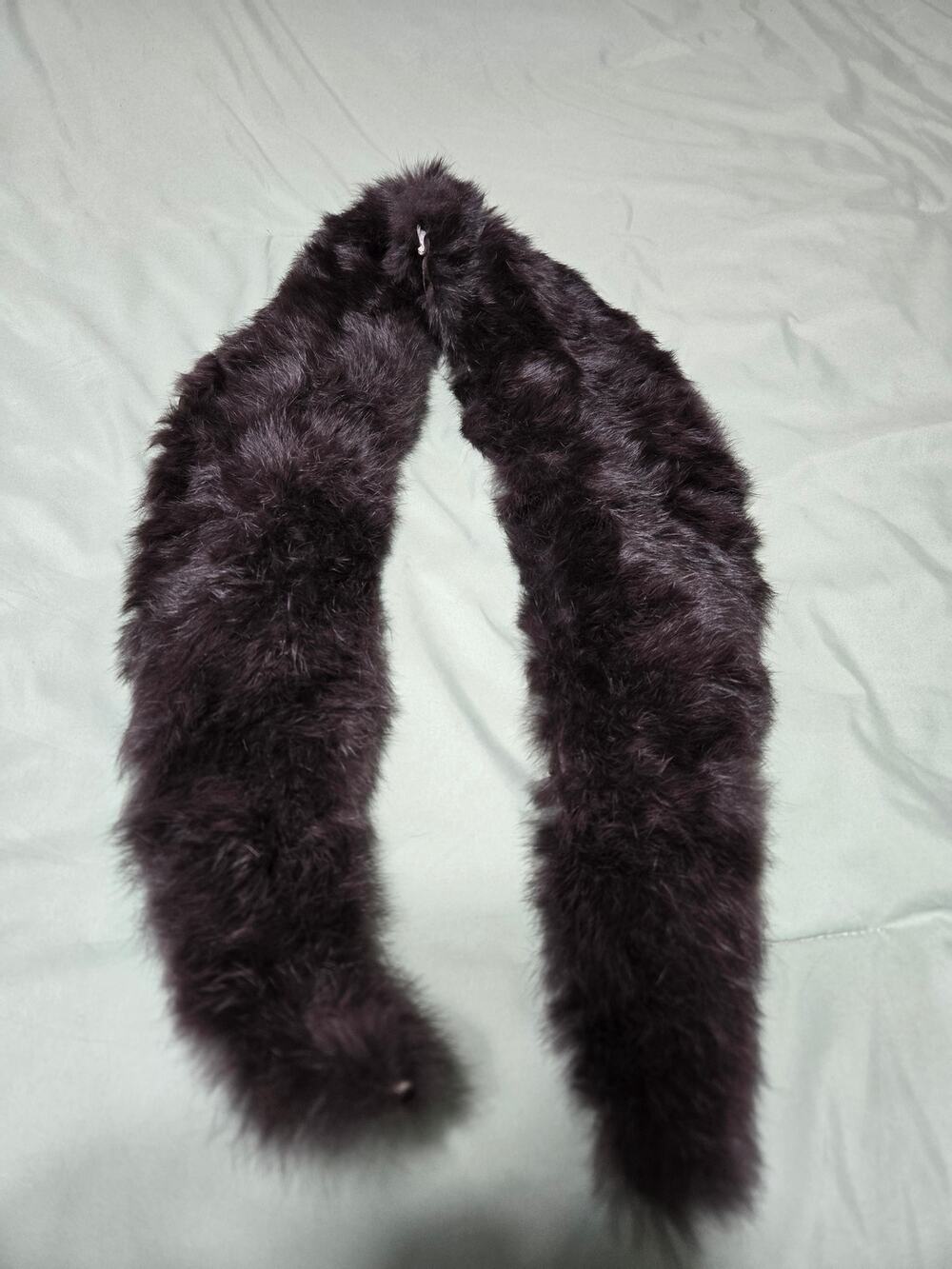 Unknown brand faux fur chocolate brown collar